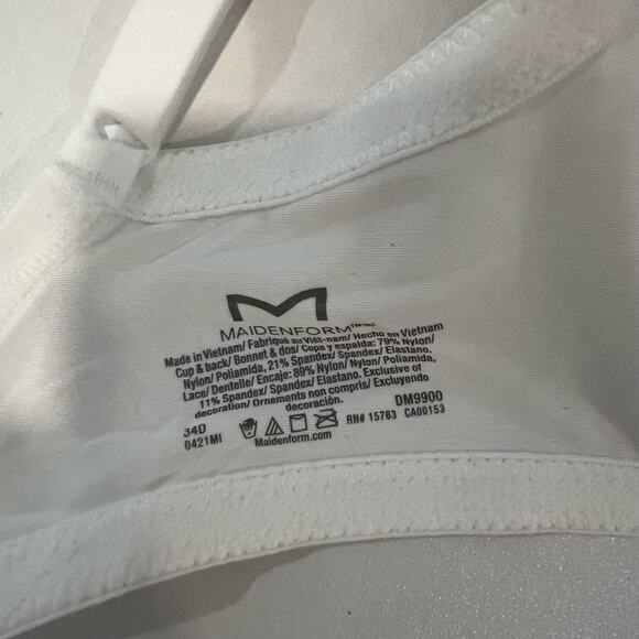 NWT Maidenform Wonderbra Push Up & In White Nude Size 34D - Picture 7 of 7
